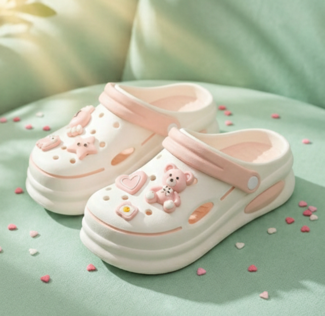 비브온 6cm 푹신한 여성 키높이 통굽 슬리퍼