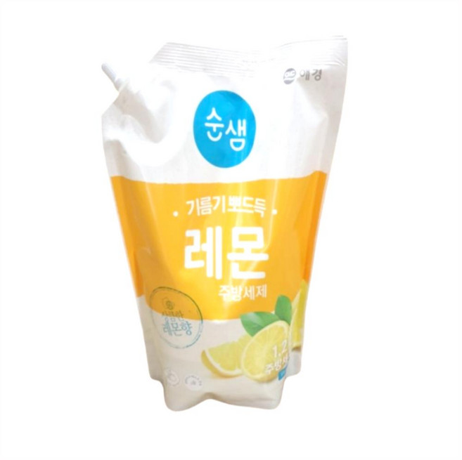 순샘 레몬 주방세제 리필, 1.2L, 25개