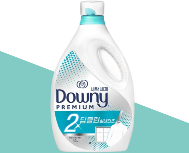 다우니 프리미엄 실내건조 세탁세제 액체형 2.7L x 2개