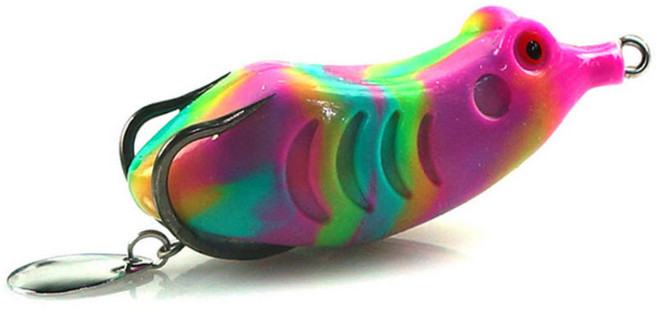 tc1rCXk7mmLS 웜 스타배스 개구리 가물치 루어 낚시 오렌지, 씨타임 프로그_레인보우