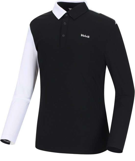 볼빅 남성용 골프 골지 컬러 배색 카라 티셔츠 VMTSM221