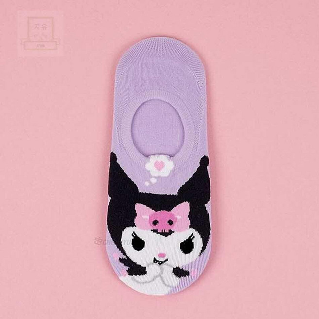 스토어-소유 여름용덧신양말 산리오 쿠로미 왕왕 덧신 220~260mm