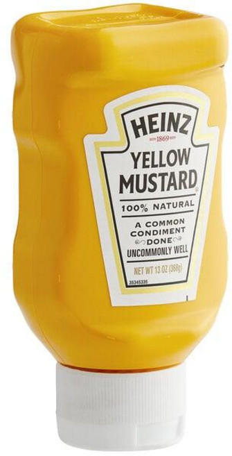 미국 하인즈 Heinz Yellow Mustard Squeeze Bottle 옐로우 머스타드 스퀴즈 업소용 대용량, 32개, 368g