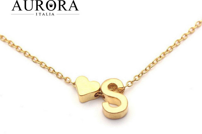 알파벳 이니셜 하트 골드 목걸이 NECK-1848