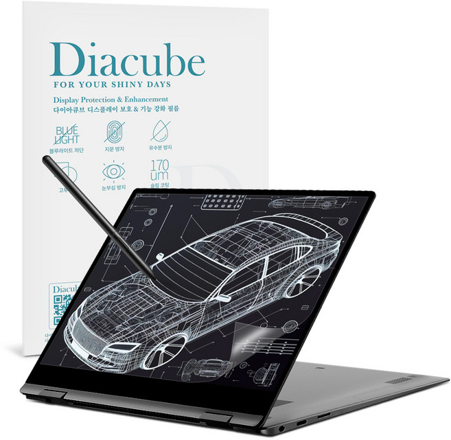 다이아큐브 갤럭시북5 프로 360 16 (40.6cm) 저반사 지문방지 종이질감 블루라이트차단 보호필름, 1개