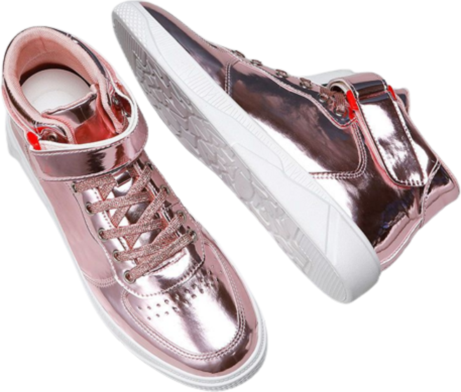 에나멜 라이트 패널화 남성 추동 하이탑 커플 운동화