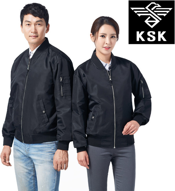 K-29 봄 여름 검정 항공 바람막이 M~4XL 회사 점퍼 근무복 유니폼 사무실 작업복 자켓 잠바 KSK 일육