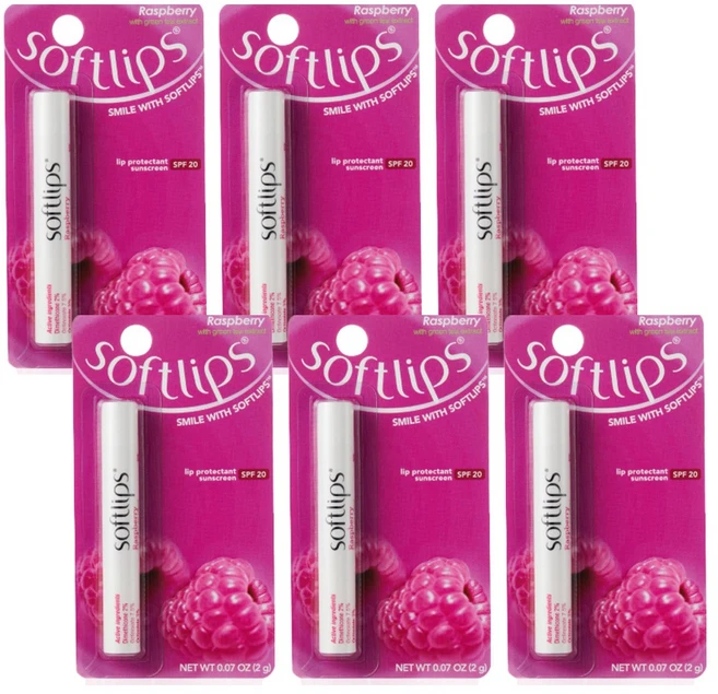 멘소래담 립밤 소프트립스 라즈베리 x 6개 SPF 20 맨소래담 립케어, 2g - 쿠팡