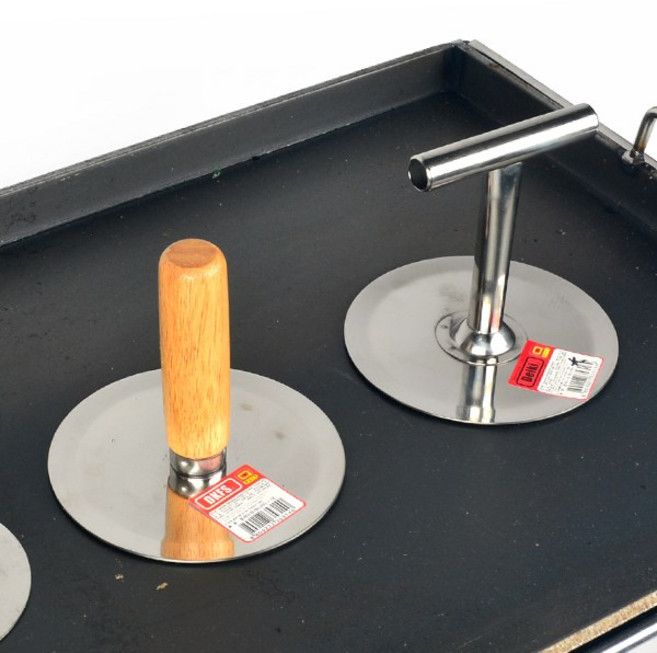 스텐호떡누르개 나무누르게 포장마차용품 다용도 부침 달고나, 1개