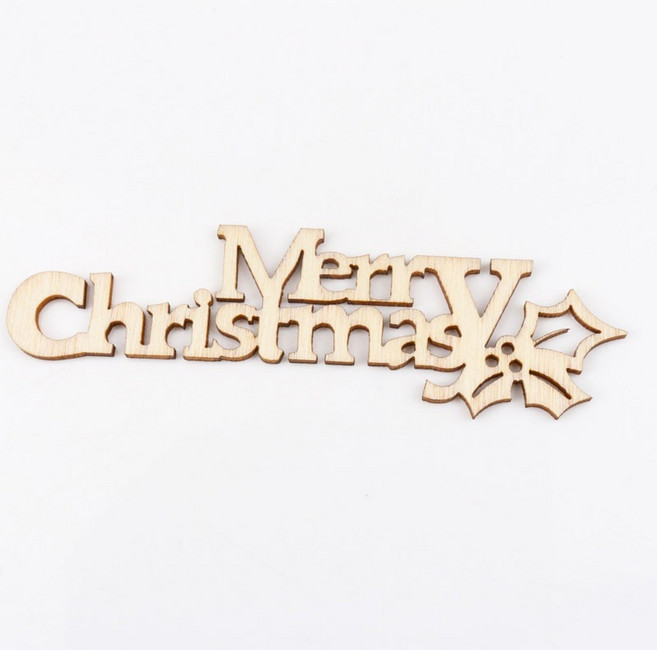 木片 聖誕字 MERRY CHRISTMAS 聖誕裝飾 字母, 1個