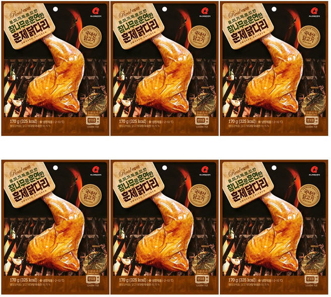 마니커 참나무로 훈연한 훈제 닭다리, 6개, 170g