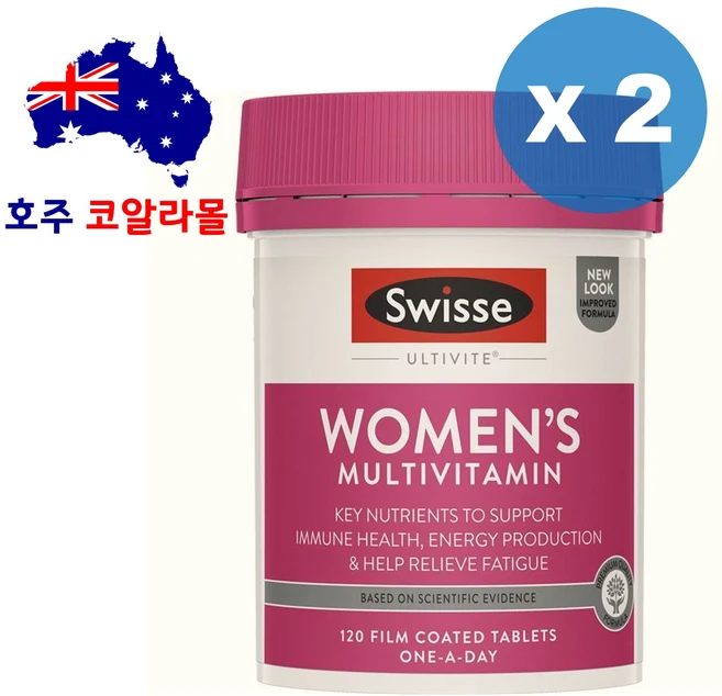 [스위스] 여성 얼티바이트 멀티비타민 120정, 2개 - 쿠팡