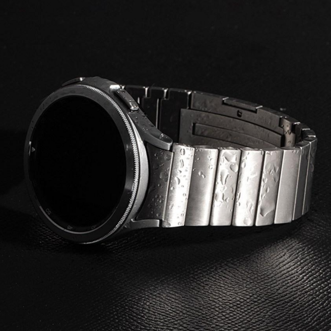 티엑스엘엑스 갤럭시워치 원터치 링크브레이슬릿 메탈 스트랩 티타늄 밴드, 실버