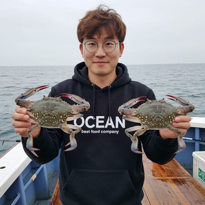 삼시세끼연구소 최북단 연평도 조업 살이 단단한 26년 햇꽃게 활 급냉 꽃게 숫꽃게 생물, 1세트, 5kg