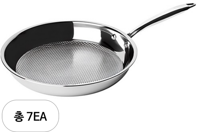 알텐바흐 인덕션 글란츠 통 5중 스테인리스 후라이팬, 28cm, 7개