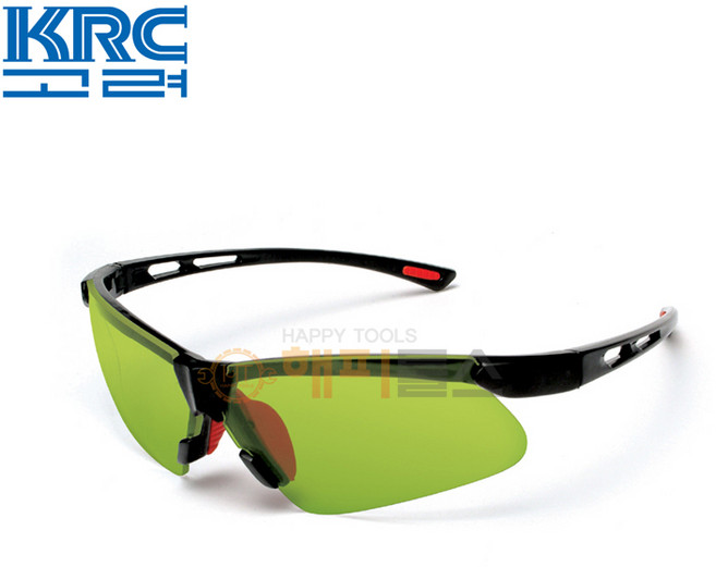 고려 KR-SG3-UV20 녹색 보안경 산업용 보안경 보호안경, 그린, 1개