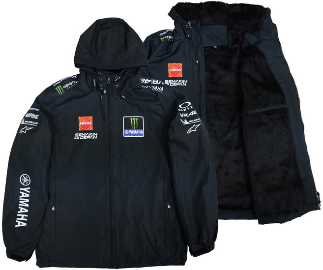 겨울 기모 방한 후드재킷 남여공용 바람막이 야마하 오토바이 레이싱재킷