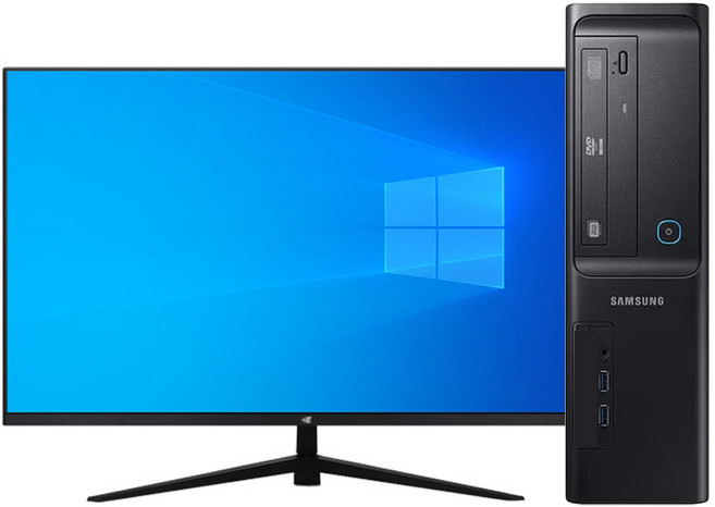 삼성전자 사무용 인강용 PC 컴퓨터 본체 데스크탑 SSD장착 윈도우 11 홈, 01.실속형 본체, WIN11 Pro, 256GB, 8GB, 블랙