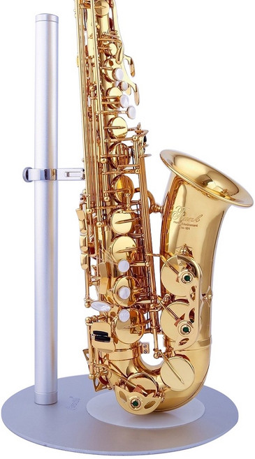 이스턴 색소폰 스탠드 소프라노 알토 테너 바리톤 휴대용 가방 포함, 1개, 싱글 실버