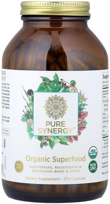 Pure Synergy 유기농 슈퍼 푸드 캡슐 270정 Synergy (퓨어 시너지), 1개 - 쿠팡