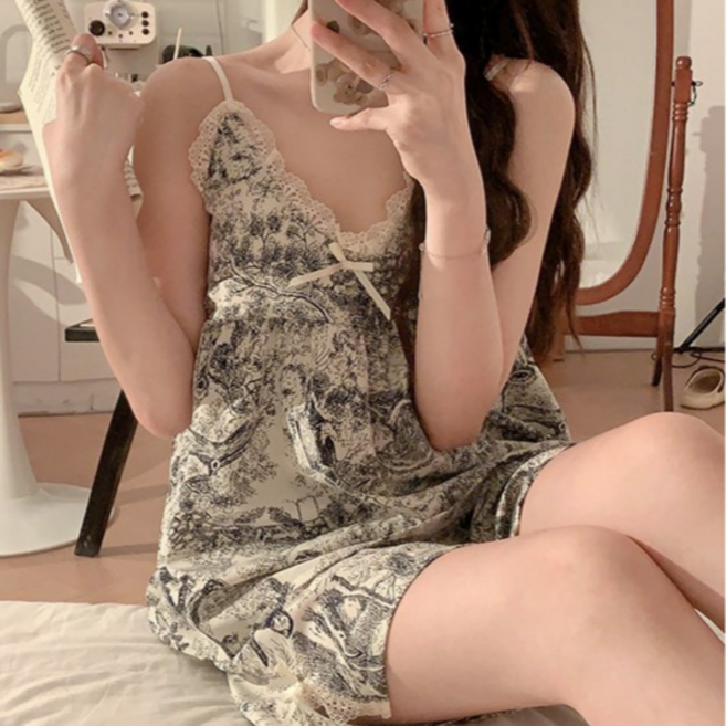 골드마인 여성용 홈웨어 여름잠옷 나시+반바지 파자마 상하의 세트