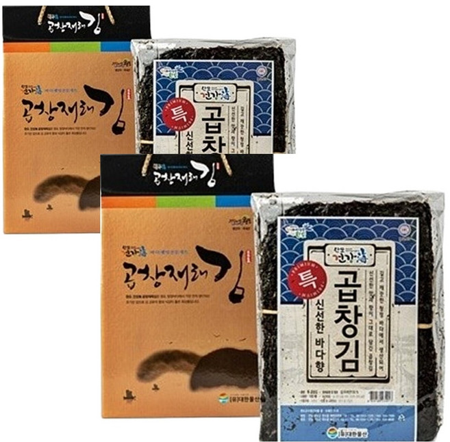 대한물산 바다웰빙선물세트-곱창김 100매 (완도산), 2개