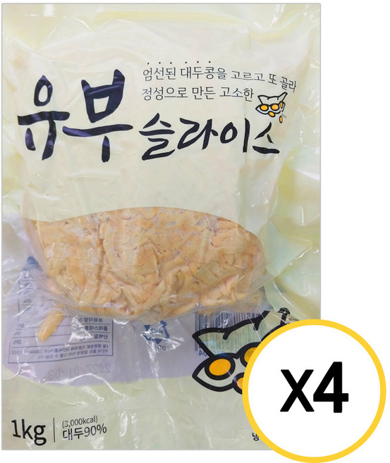 [현대프리마켓] 코우 유부 슬라이스, 4개, 1kg