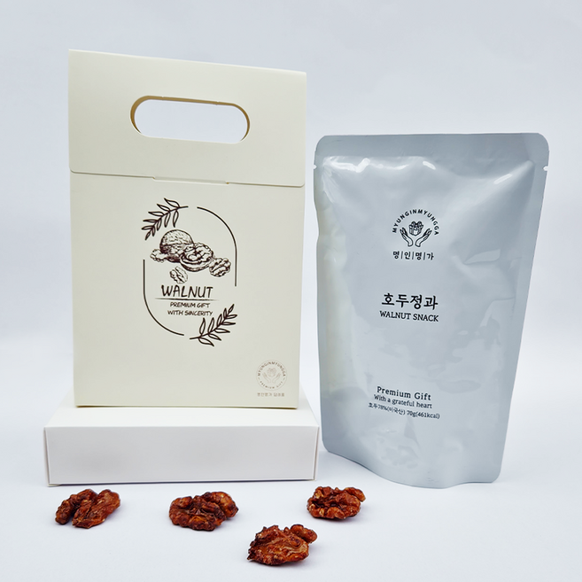 [행사스티커 무료제작]호두정과 답례품 결혼식 조문 단체 선물, 1개, 호두정과 답례품