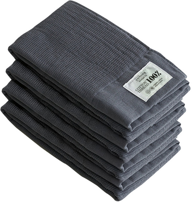 순면 거즈 천연수건 면100% 유아 가족 세면수건, 4개, 그레이