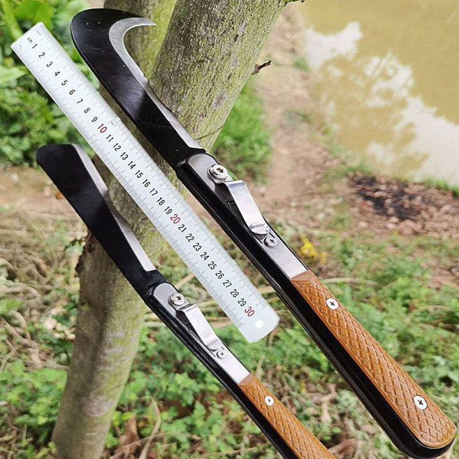 접이식 정글낫 작업용 핸디형 캠핑용 마체테 망간강 스프링강 소재, 1개, A_60° 이상 진노랑 16cm A_옐로우 단품 16c