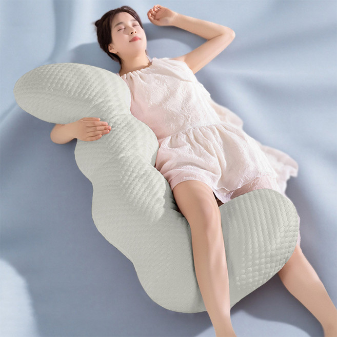 Pogeuni 냉감 인체공학 바디필로우 롱쿠션, 그린