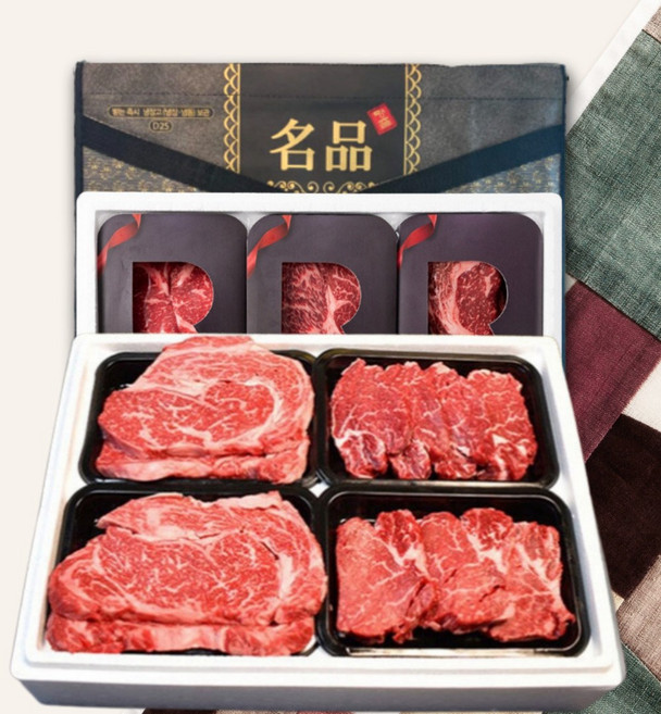 [한우선물세트] 최상급 투뿔 한우선물세트 구이용 1++ 등급 선물 포장 냉장 등심 불고기 국거리 찜갈비 소꼬리 소고기 설 선물 세트 올더파인, 05. 1++ 투뿔 한우선물세트 5호., 1개