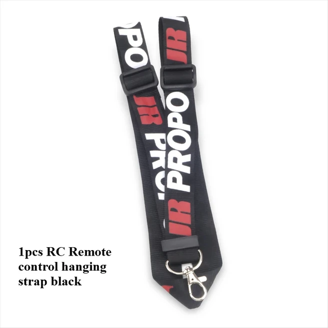 조절 가능한 랜야드 스트랩 RC 부품 PRO 프로포 리모컨 송신기 FPV 후타바용 오렌지 블랙 넥 벨트 140mm DI, 01 1pcs black