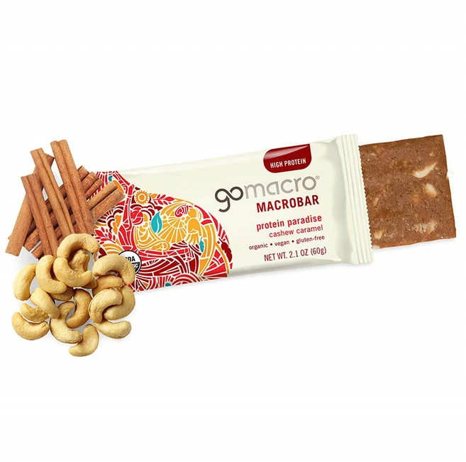 GoMacro MacroBar 매크로바 저칼로리 키토 프로틴바 캐슈카라멜 12개입, 60g - 쿠팡