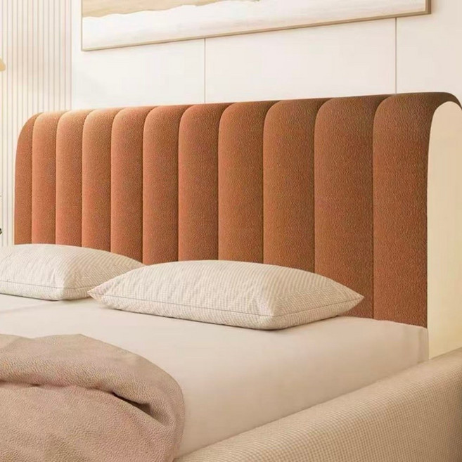 BENRAN 프리미엄 풀커버 1분설치 침대헤드보드 통기성 퀼팅 침대 머리받이 커버 호텔식 헤드보드 3D 입체 커버 방진 침대 헤드커버, 1개, 브라운