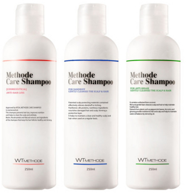 [WT메소드 공식몰] 두피케어샴푸 3종 (탈모 비듬 지성), 1개, 지성/비듬/탈모샴푸, 250ml