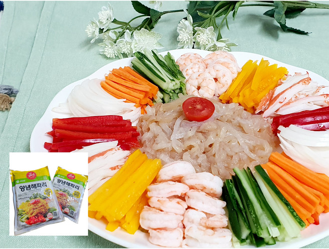 손질이 필요없는 양념해파리 500g 해파리냉채 양장피 집들이 손님상 술안주, 1개