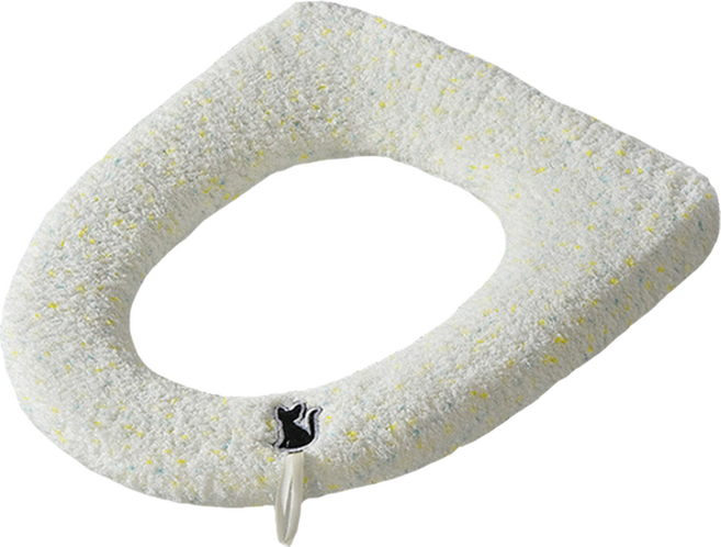 홈데코레 완전커버 씌우는 극세사 변기시트커버, 1개, 옐로우&블루