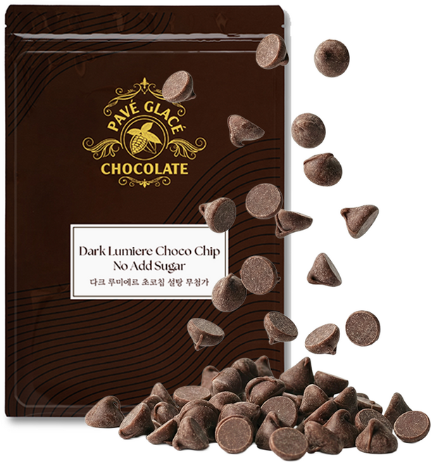파베글라스 설탕무첨가 다크 루미에르 초코칩, 400g, 1개