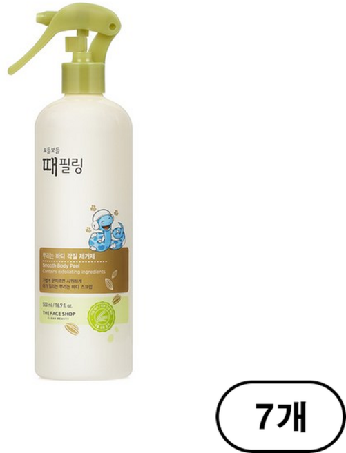 더페이스샵 보들보들 때필링 바디스크럽, 500ml, 7개