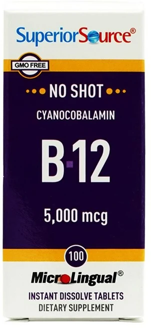 슈페리어소스 B-12 시아노코발라민 비타민B12 VitaminB12 5000mcg 100정, [Superior Source] 슈페리어 소스 클리어런, 1개 - 쿠팡