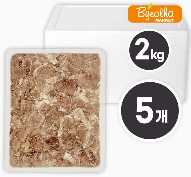 춘풍접객 돼지 앞다리살 전지 슬라이스 2kg (5개) 대용량 국밥용 전지살 업소용 식당용, 5개