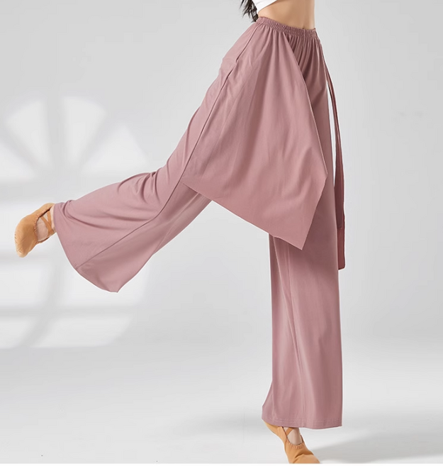 쌍천 한국무용연습복 난타복바지 무용복 입시복 고전 연습 공연 유니폼 와이드 팬츠 방송댄스 팬츠 A25103117