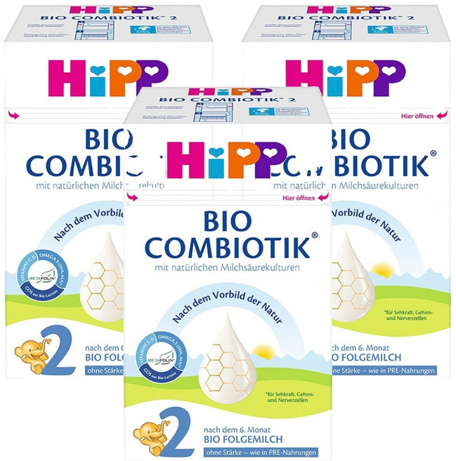 힙분유 팔로우업 분유 2단계 콤비오틱 Hipp Follow-up milk 2 Combiotik after the 6th month, 3개, 600g