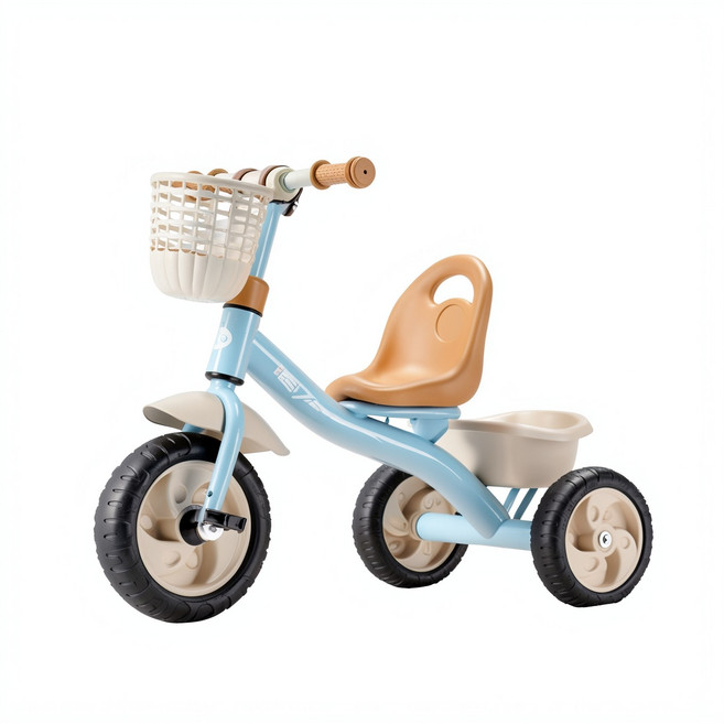 兒童三輪腳踏車 手推車 2至6歲適用, 標配藍色, 1個