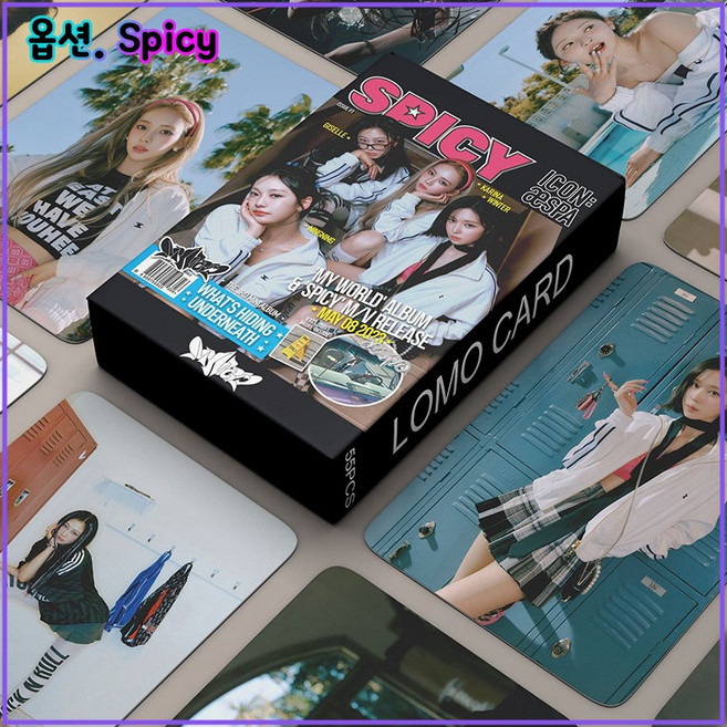 에스파 포토카드 에스파 포카 카리나 원터 지젤 닝닝 포토카드 55장, SPICY