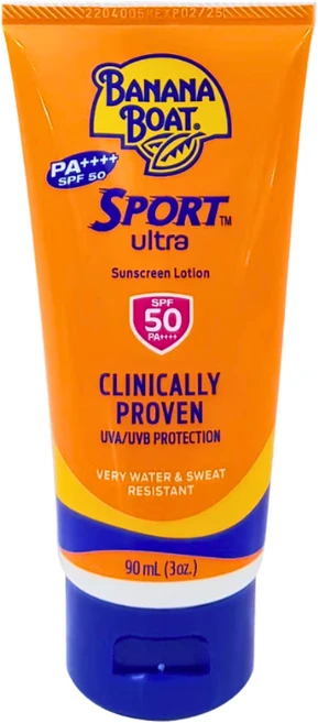 바나나보트 스포츠 SPF50+ 퍼포먼스 선스크린 로션 banana boat, 1개, 90ml - 쿠팡