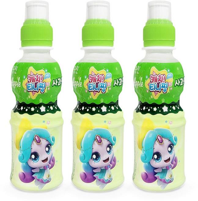 웅진 슈팅스타 캐치티니핑 어린이 음료 사과맛 페트, 3개, 200ml