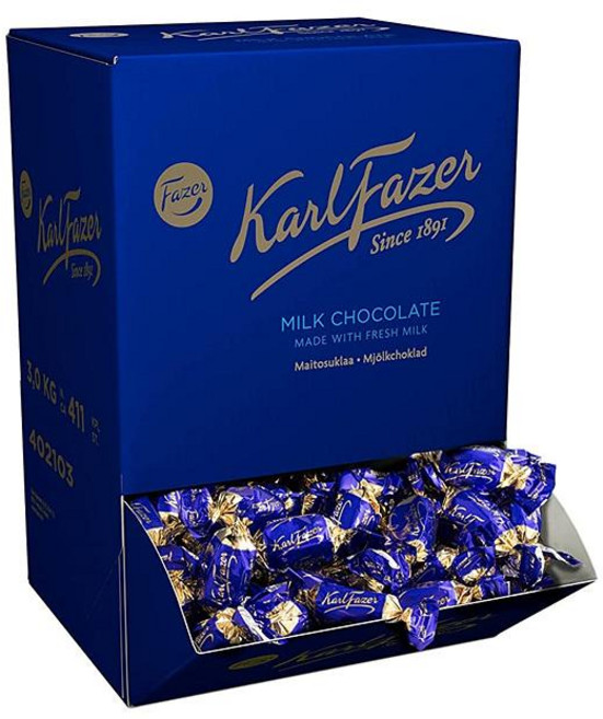 칼 파제르 블루 밀크 초콜릿 3kg Karl Fazer milk chocolate the original Fazer blue chocolate candies, 1개