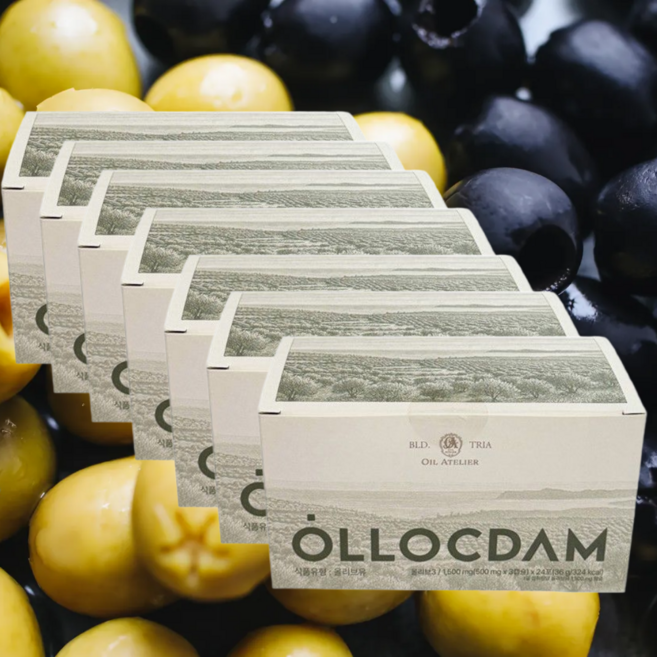 [생생마켓] 올록담올리브3 올리브유캡슐 올록담, 7개, 24회분